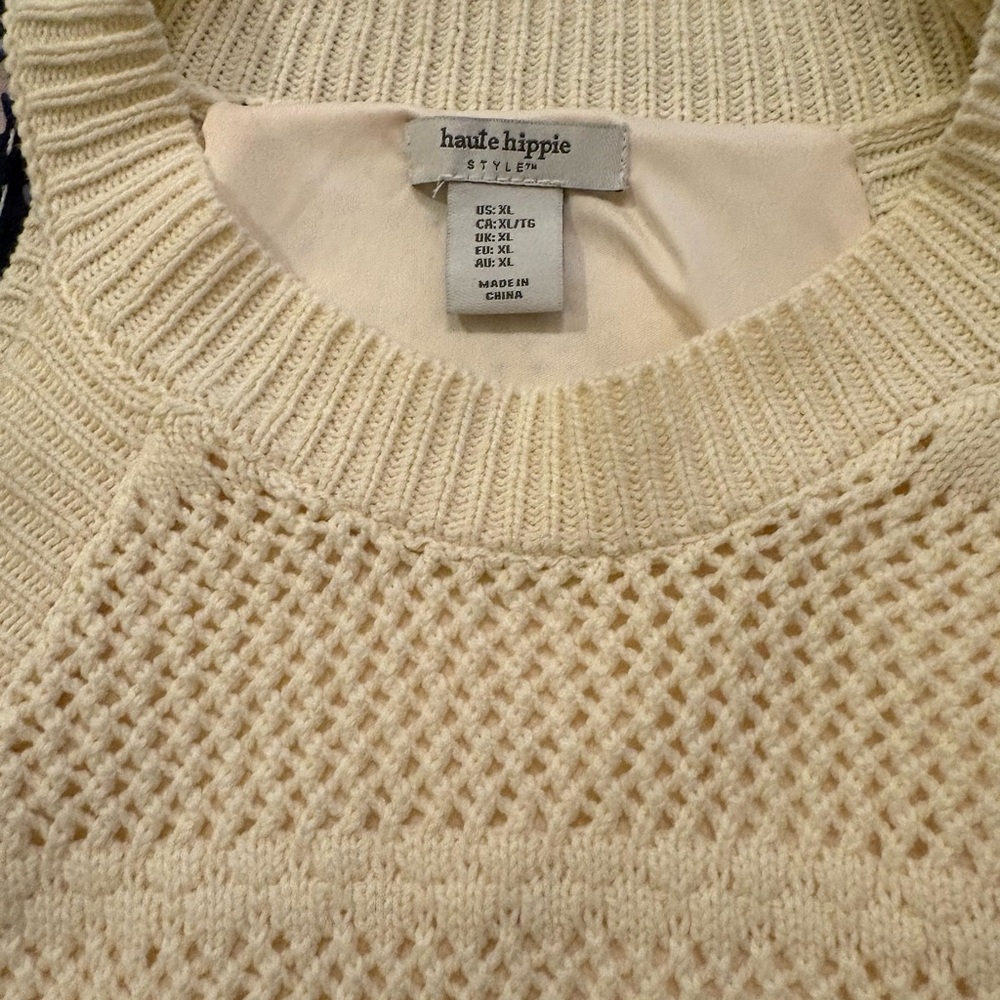 NWOT Set Haute Hippie Cream Knit Tank and Skirt - Picture 6 of 10
